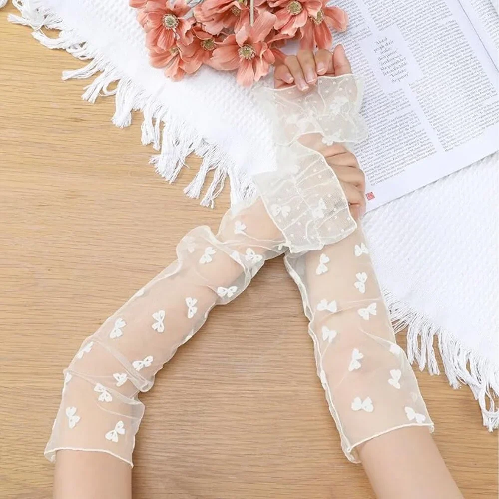 Women's Long Polka Point White